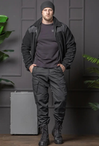 Мужской костюм Полиция черный цвет Флисовая Кофта и брюки Kayman / Кофта с водонепроницаемыми вставками и липучками под шевроны 50 - изображение 1