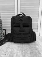 Тактичний однолямковий рюкзак Black 15 л - изображение 3