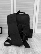 Тактичний однолямковий рюкзак Black 15 л - изображение 5