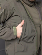 Мужская куртка НГУ Softshell оливковый цвет с анатомическим покроем ветрозащитная 2XL - изображение 7