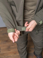 Мужская куртка НГУ Softshell оливковый цвет с анатомическим покроем ветрозащитная 2XL - изображение 8