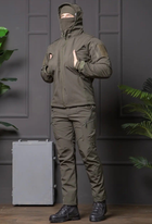 Чоловіча куртка НГУ Softshell оливковий колір з анатомічним покроєм вітрозахисна S - зображення 11