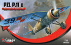 Plastikowy model do sklejania i pomalowania Mirage Hobby samolot PZL P-11c wersja z bombami (5901461481023) - obraz 1