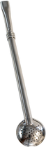 Metalowa łyżeczka Bombilla Bola round z pierścieniem 16 cm (5903357305307) - obraz 1