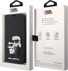 Etui z klapką Karl Lagerfeld Saffiano Karl&Choupette do Apple iPhone 14 Pro Max Black (3666339122812) - obraz 1