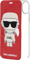 Etui z klapką Karl Lagerfeld Karl Space Cosmonaut do Apple iPhone X/Xs Red (3700740440230) - obraz 3
