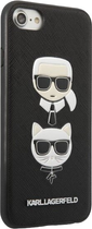 Etui Karl Lagerfeld Saffiano Karl&Choupette Head do Apple iPhone 7/8/SE 2020/SE 2022 Black (3666339054984) - obraz 2