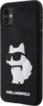 Etui Karl Lagerfeld Rubber Choupette 3D do Apple iPhone Xr/11 Black (3666339127879) - obraz 1