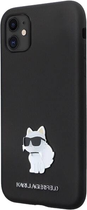 Панель Karl Lagerfeld Silicone C Metal Pin do Apple iPhone Xr/11 Black (3666339166274)