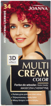 Farba do włosów Joanna Multi Cream Color 34 Intensywna Czerwień (5901018013226) - obraz 1