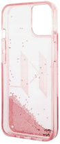 Etui Karl Lagerfeld Liquid Glitter Big KL do Apple iPhone 14 Pink (3666339085643) - obraz 2