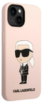 Панель Karl Lagerfeld Silicone Ikonik для Apple iPhone 14 Pink (3666339098612) - зображення 2