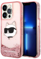 Etui Karl Lagerfeld Glitter Choupette Head do Apple iPhone 14 Pro Max Pink (3666339086992) - obraz 2