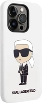 Etui Karl Lagerfeld Silicone Ikonik do Apple iPhone 14 Pro Max White (3666339086633) - obraz 3