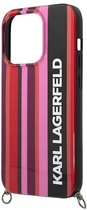 Etui Karl Lagerfeld Color Stripes Strap do Apple iPhone 14 Pro Max Pink (3666339094225) - obraz 4