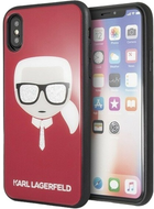 Панель Karl Lagerfeld Iconic Glitter Karl Head для Apple iPhone X/Xs Red (3700740444818) - зображення 1