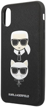 Etui Karl Lagerfeld Saffiano Karl&Choupette Head do Apple iPhone X/XS Black (3666339055004) - obraz 2