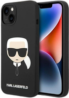 Панель Karl Lagerfeld Silicone Karl Head Magsafe для Apple iPhone 14 Plus Black (3666339078003) - зображення 1