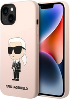 Панель Karl Lagerfeld Silicone Ikonik Magsafe для Apple iPhone 14 Pink (3666339087647) - зображення 1