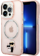 Etui Karl Lagerfeld Karl&Choupette Aluminium Magsafe do Apple iPhone 14 Pro Max Pink (3666339087357) - obraz 1