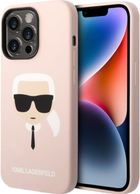 Панель Karl Lagerfeld Silicone Karl Head Magsafe для Apple iPhone 14 Pro Max Light Pink (3666339078065) - зображення 1