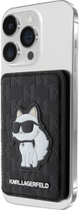 Etui Karl Lagerfeld Wallet Card Slot Stand Saffiano Monogram Choupette MagSafe Black (3666339170479) - obraz 1