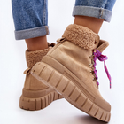 Жіночі зимові черевики високі Ralotta 37 Коричневі (5905677013887) - зображення 8