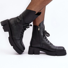 Жіночі черевики високі Zazoo 976A 37 Чорні (5905677981773) - зображення 5