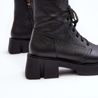Жіночі черевики високі Zazoo 976A 37 Чорні (5905677981773) - зображення 8