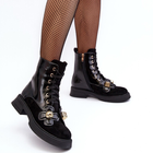 Жіночі зимові черевики високі S.Barski D&A MR870-76 37 Чорні (5905677950205) - зображення 3