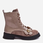 Жіночі зимові черевики високі S.Barski D&A MR870-76 39 Світло-коричневі (5905677949711) - зображення 1