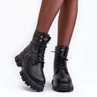 Жіночі зимові черевики високі GOE MM2N4021 37 Чорні (5903163991145) - зображення 3