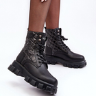 Жіночі зимові черевики високі GOE MM2N4021 39 Чорні (5903163991169) - зображення 6