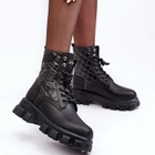 Жіночі зимові черевики високі GOE MM2N4021 38 Чорні (5903163991152) - зображення 6