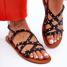 Жіночі сандалі Alemona 37 Чорні (5905677638363) - зображення 4