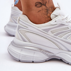 Buty sportowe damskie z siatką na platformie do kostki oddychające Emare 40 Białe (5905677438116) - obraz 8