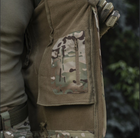 Куртка мужская демисезонная Soft shell Мультикам М-Тас на флисе M с капюшоном на молнии липучками на манжетах 2 плечевых кармана 2 кармана для рук - изображение 4