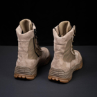 Обувь мужская летняя Берцы песок 38 на шнурках с натуральной гидрофобной кожи подкладкой сеткой 3D зносостойкая гибкая подошва из полиуритана - изображение 3