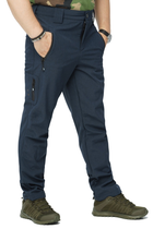 Костюм демисезонный мужской Soft shel на флисе темно синий меланж 46 куртка брюки ветро - влагонепроницаемый с воздухоотводным клапаном под мышками - изображение 6