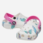 Дитячі крокси для дівчинки Crocs Classic Butterfly Clog T 208300-94S-118 26 Білий/Різнокольоровий (196265236619) - зображення 3