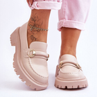 Damskie loafersy Calypso 41 Beżowe (5905677118230)