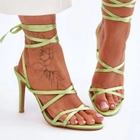 Sandały damskie wiązane Meya 40 Zielone (5905677108552) - obraz 1