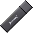 Флеш пам'ять Intenso Alu Line 128GB USB 2.0 Black (4034303030002) - зображення 1