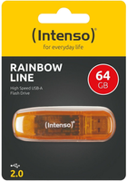Pendrive Intenso Rainbow Line 64GB USB 2.0 Transparent-Orange (4034303015924) - obraz 2