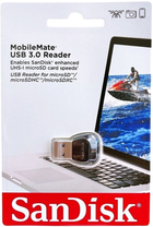 Czytnik kart SanDisk MobileMate USB 3.0 microSD HC UHS-I + microSD XC UHS-I Black (619659169039) - obraz 4