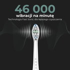 Електрична зубна щітка AENO DB5, 46000 обертів за хвилину, бездротова зарядка, біла, 2 насадки - зображення 5
