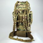 Рюкзак Тактичний, Армійський, каркасний, посилений чохол від дощу, об'єм 80 л., Мультикам - зображення 3