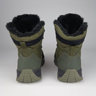 Зимові шкіряні полуберці на хутрі Oksy Tactical черевикі екохутро Olive розмір 44 - зображення 2