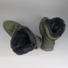 Зимові шкіряні полуберці на хутрі Oksy Tactical черевикі екохутро Olive розмір 44 - зображення 10