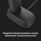 Szczoteczka soniczna AENO DB6, 46000 obrotów/minuta, ładowanie bezprzewodowe, Czarna, 2 końcówki - obraz 14